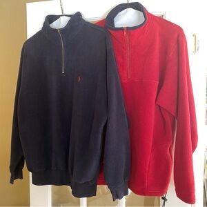 Men’s fleece half zip pullover
